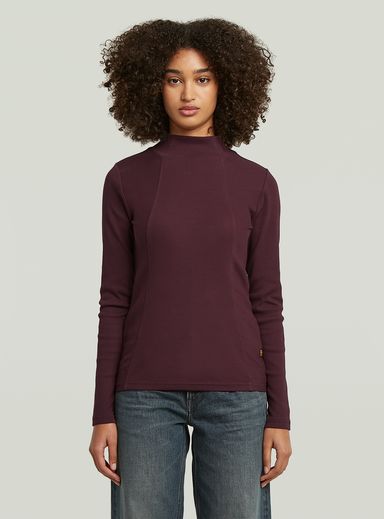 Camiseta A-Line Slim Rib Mock